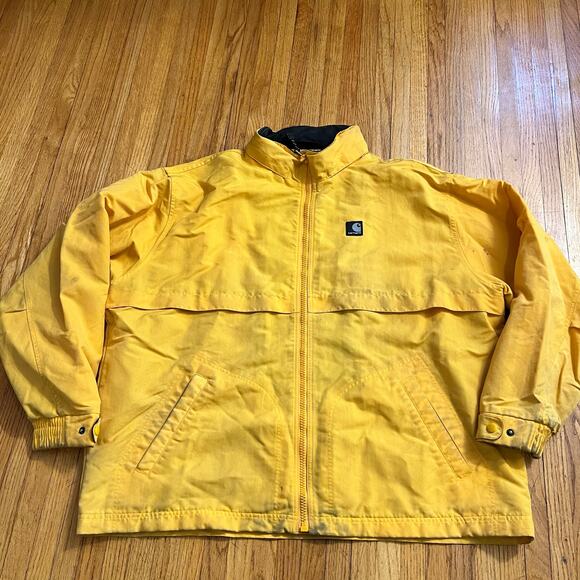 Carhartt Coat Mens XL ? yellow Performance Light Work Coat ** - Picture 1 of 11
